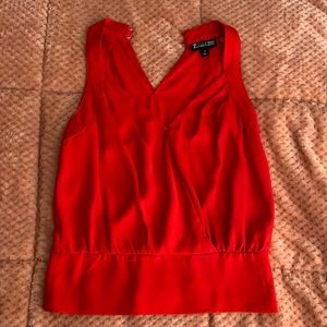 Red V neck halter top